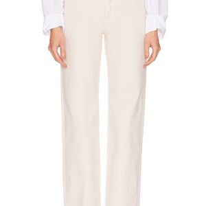 Cream Wide-Leg Pants